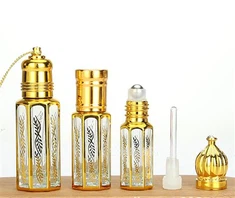 Garrafa de rolos de óleo essencial de cristal